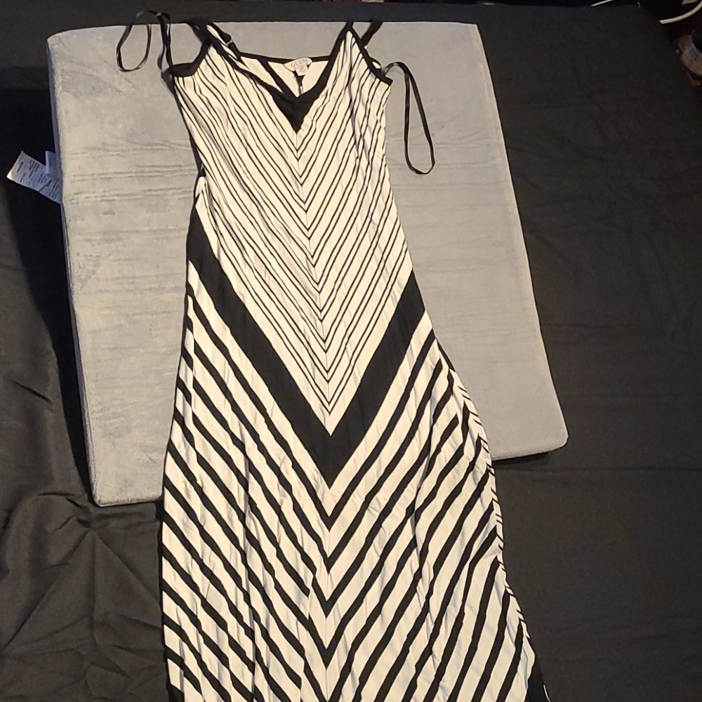 Black and white maxi dress
